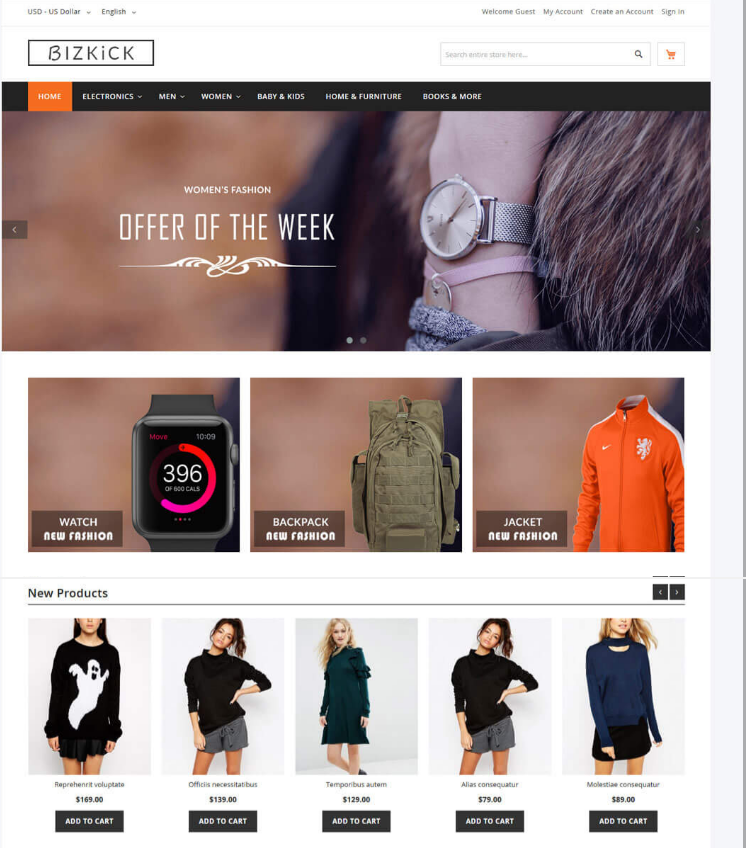 Top Best 7 Magento 2 Free Themes To Kick Off Your E Commerce Store