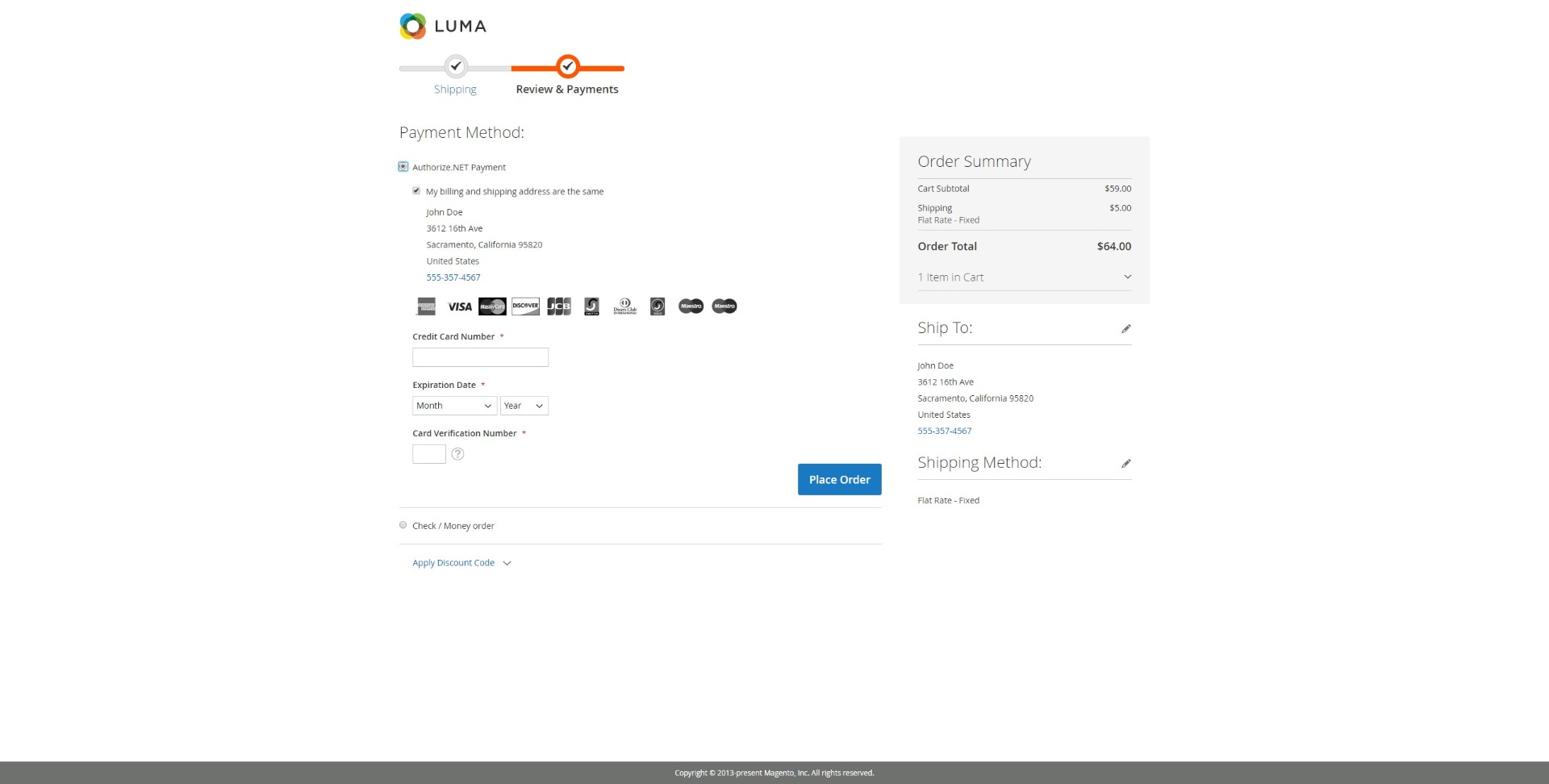 Selecting a preferred method of payment